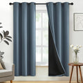 SimpleHome Stone Blue 100% Blackout Curtains Room Darkening Living Room 72L | by SimpleHome