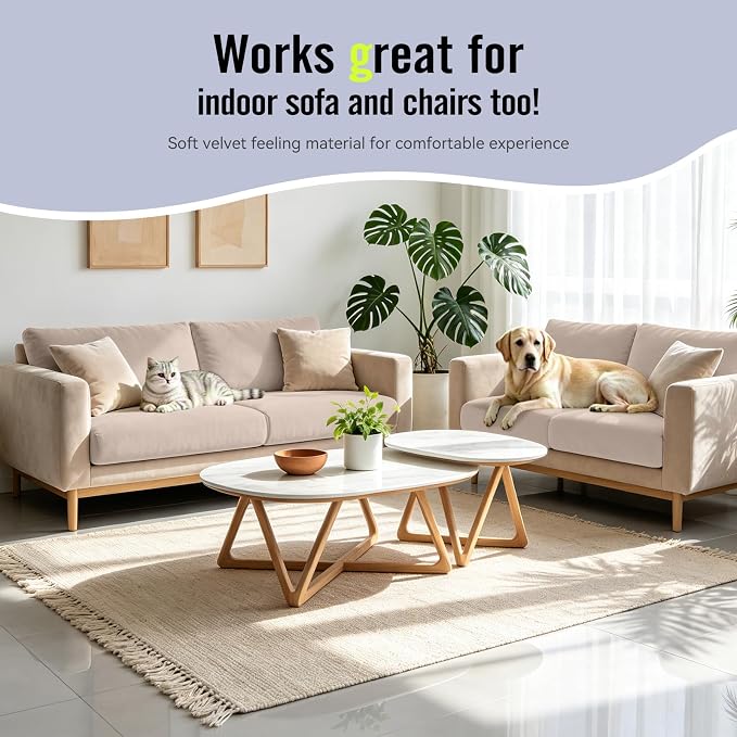 8Pcs Outdoor Cushion Covers, Stretch Patio Furniture Couch Chair Slipcovers | - Image 4
