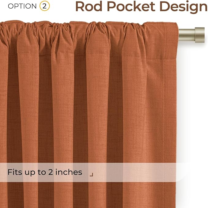 INOVADAY 100% Blackout Linen Curtains - Image 4