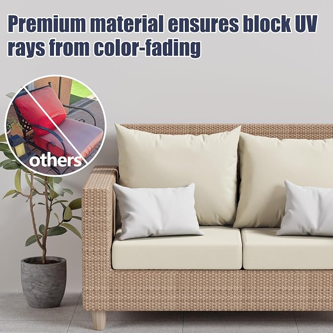 8Pcs Outdoor Cushion Covers, Stretch Patio Furniture Couch Chair Slipcovers | - Image 3