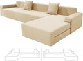 ZNSAYOTX Sectional Couch Covers, Stretch Jacquard Slipcovers by ZNSAYOTX