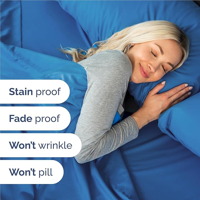 Full 6 Piece Sheet Set - Comfy Breathable & Cooling - Ultra-Soft Hotel Luxury Bedding Set with 8-16 Inch Deep Pockets - 1 Flat & 1 Fitted Sheet & 4 Pillowcases - Wrinkle Free & Easy Care - Royal Blue
