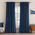 MIULEE Navy Blue Velvet Curtains 52x90 inches Luxury Blackout Curtains | by MIULEE