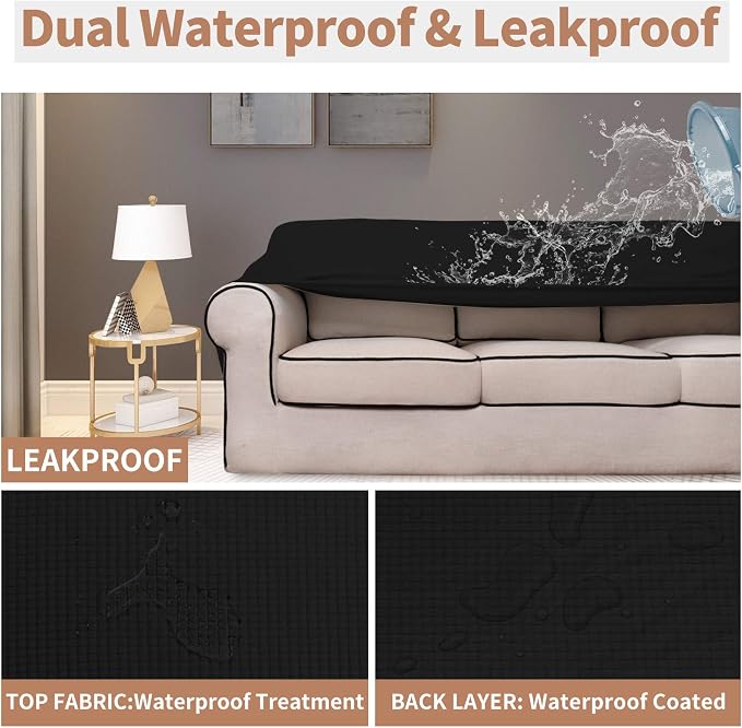 Easy-Going 100% Waterproof Oversized Chair Couch Cover, Stretch Sofa Cover | - Image 3