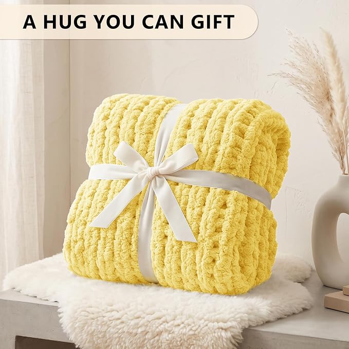 L'AGRATY Chunky Knit Throw Blanket - Image 7