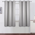 Light Grey Blackout Curtains 34 x 63 Inch Length/Set of 2 Curtain by Lemomo