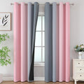 Pink and Grey Ombre Blackout Curtains by ESTELARTEXTILER