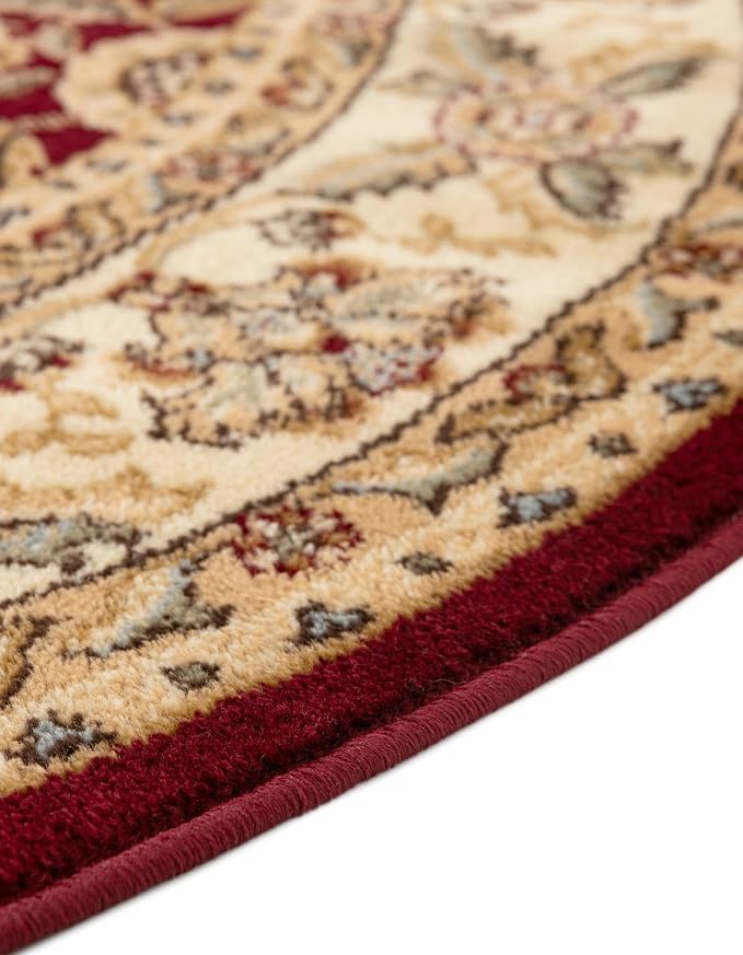 Rugs.com Aditi Collection Rug – 5x8 Oval Red Medium-Pile Rug Perfect - Image 9