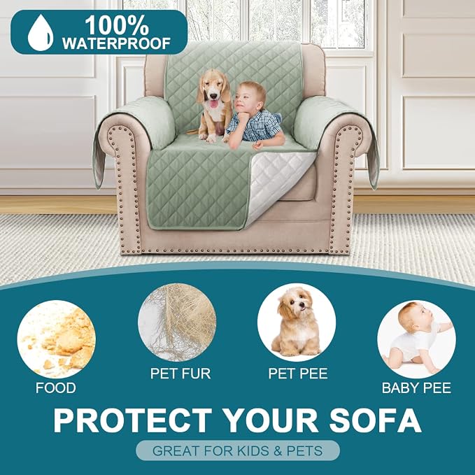 Turquoize 100% Waterproof Sofa Covers Chair Cover Slipcover Couch Protector - Image 2