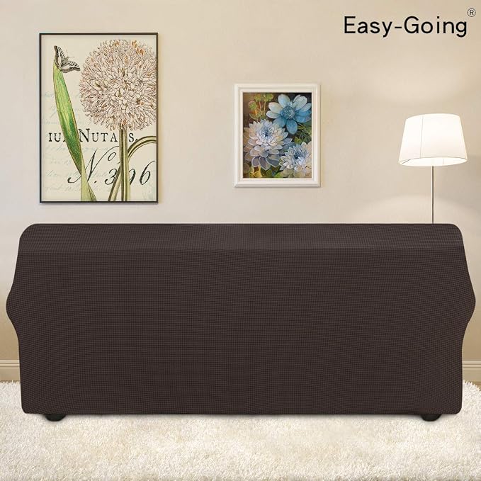 Easy-Going Stretch 4 Seater Oversized Sofa Couch Cover Chocolate | 1-Piece - Image 3