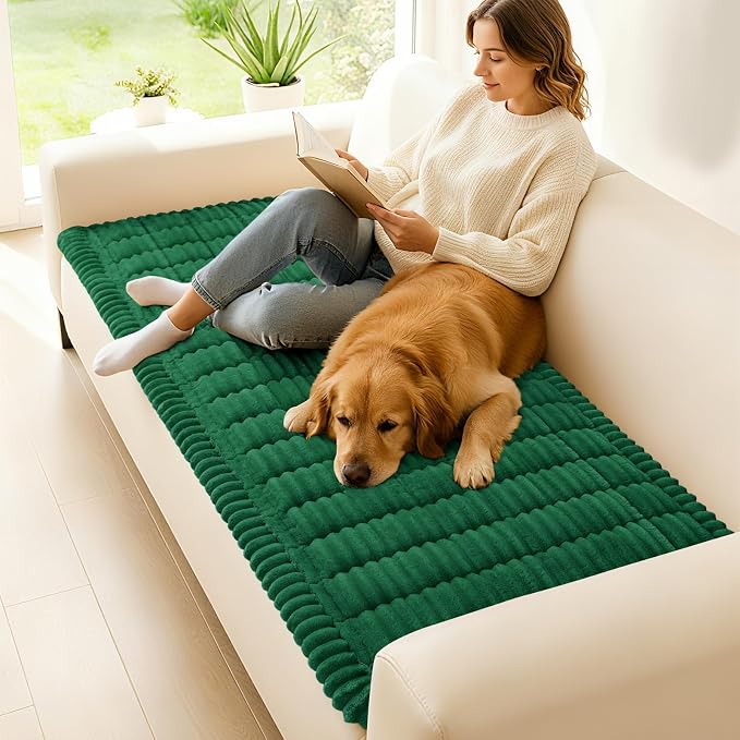 Couch Cover for Dogs, Washable Non Slip Plush Flannel Sofa Protector | Thick - Image 2