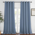 NICETOWN Blackout Stone Blue Curtains 120 inch Length by NICETOWN