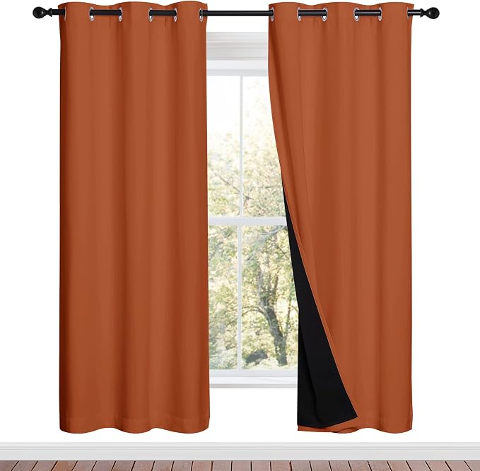 NICETOWN 100% Blackout Window Curtain Panels, Full Light Blocking Drapes by NICETOWN