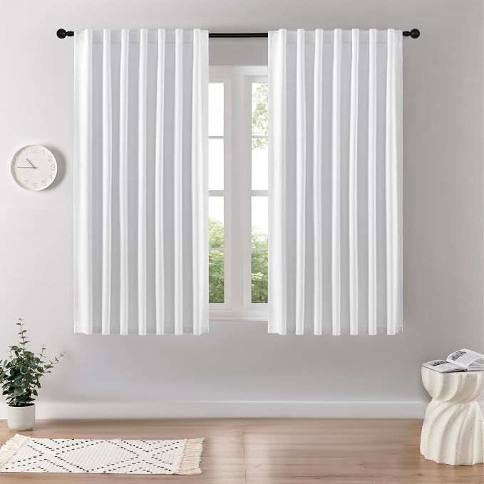 Joydeco Faux Linen Blackout Curtains by JOYDECO