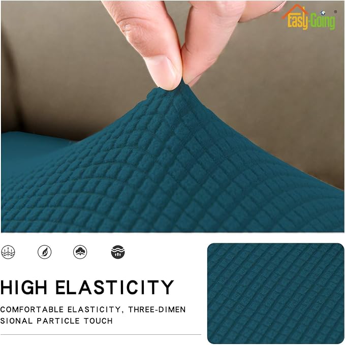Easy-Going Stretch 1 Piece Loveseat Couch Cushion Cover - Image 3