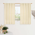 45 Inch Length Beige Short Linen Curtains by LAMIT