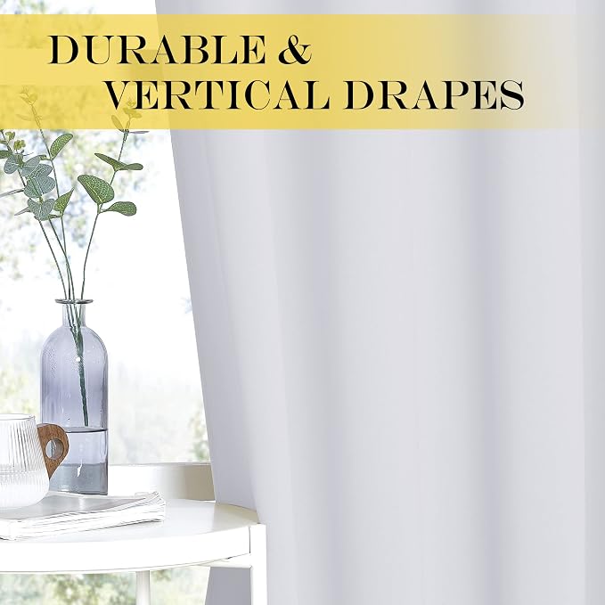NICETOWN Room Divider Curtain, Sliding Door Curtain, Wide Width Thermal Drapes - Image 5
