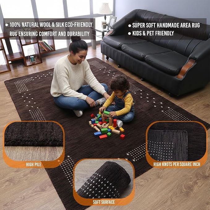 Hand Knotted Loom Wool ECO-Friendly Area Rugs - Image 9