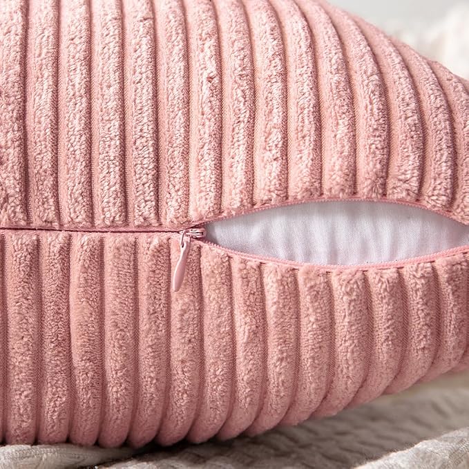 MIULEE Blush Pink Decorative Throw Pillow Covers - Image 3