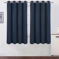 Blackout Curtains 52 x 63 inch/Navy Blue Curtains Set of 2 Panels/Thermal by Lemomo