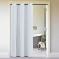 NICETOWN Curtains & Drapes for Door Tapestry, Sound Noise Canceling Room Darkening Replacement Makeshift Curtains for Bathroom Pantry Bedroom Closet (Cloud Grey, 1 Panel, 5ft Wide x 11ft Long)