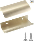 JOOJA 20 Pack Modern Style Finger Edge Pull Furniture Drawer Handles Hidden Cabinet Kitchen Drawer Handles Knobs, Gold 80(64) mm