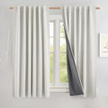 NICETOWN 100% Blackout Cafe Curtains 48 inches Long 2 Panels, Linen Blend by NICETOWN
