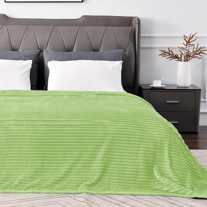BEDELITE 3D Ribbed Jacquard Green Blankets Queen Size - Image 7