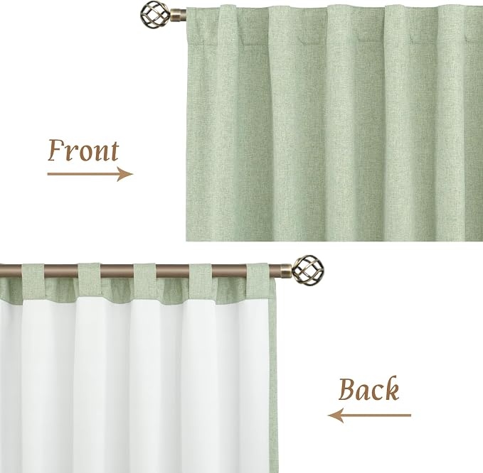 100% Blackout Linen Curtains 84 Inches Long - Image 8