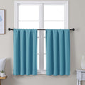 Simplebrand Ava Turquoise Short 36 Inches Blackout Curtain 2 Panels Set by Simplebrand