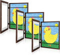 [3 Pack] Kids Art Frames, 10x12.5 Front Opening Kids Artwork Frames Changeable, Displays 8.5x11 With Mat and 10x12.5 Without Mat, Holds 50 Pcs, for 3D Picture, Crafts, Hanging Art, Portfolio Storage