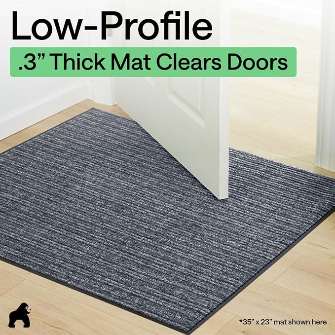 GORILLA GRIP Waterproof Traffic Guard Door Mat, Indoor Outdoor Durable Entryway - Image 9
