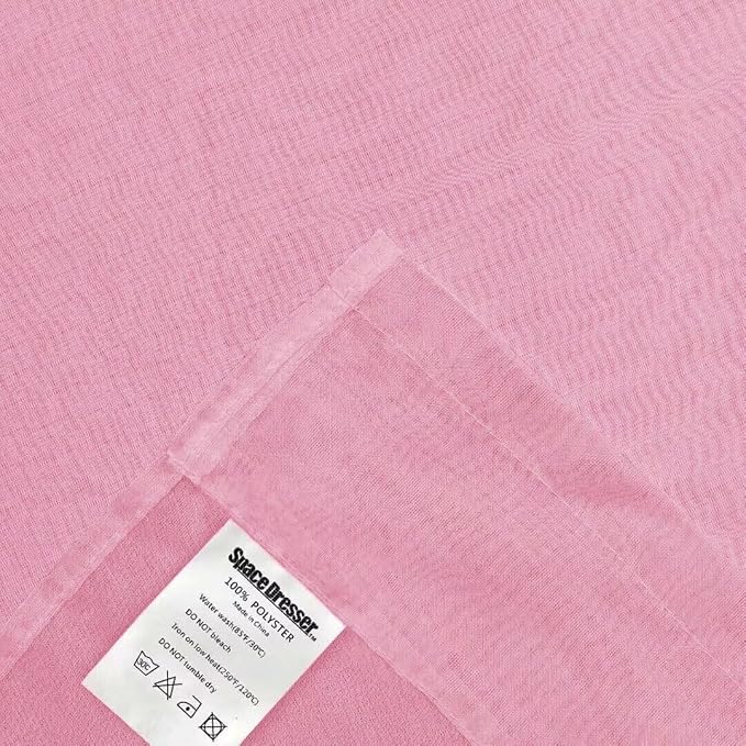 SpaceDresser Sheer Voile Window Treatment Rod Pocket Curtain Panels - Image 4