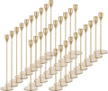 Candlestick Candle Holders Gold Taper: Candeldo Tall Brass Candles Stick Holder Decor Set of 30 Dinning Table Centerpiece Vintage Metal Candle Stand Wedding Decorations