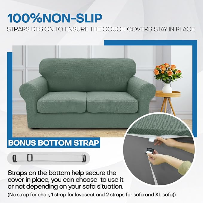 XINEAGE New 3 Pieces Couch Covers - Image 7