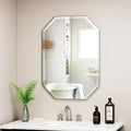 Silver Wall Mirror-Beveled Edge Frameless Mirror for Bathroom, Vanity, Bedroom, Rectangle Mirrors （20X28inch）