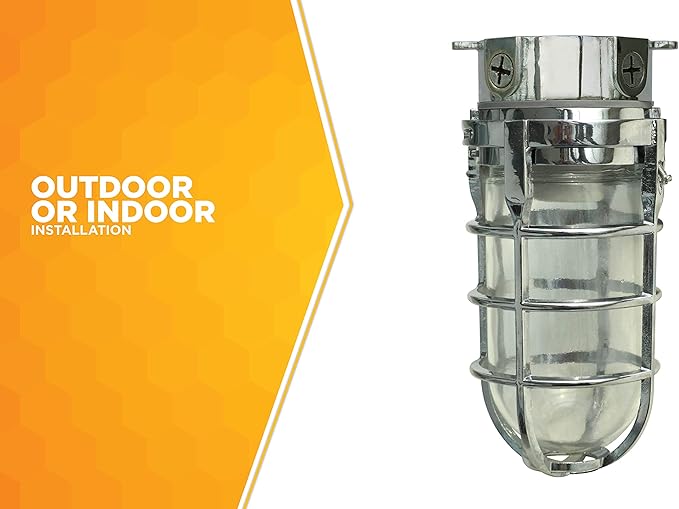Woods L1706CH Vandal Resistant 150W Incandescent Security Light, Ceiling Mount, Chrome