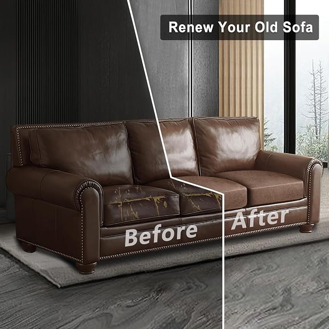 ANARACHON Leather Look Couch Cushion Covers Sofa Seat Slipcovers Sets Couches - Image 7