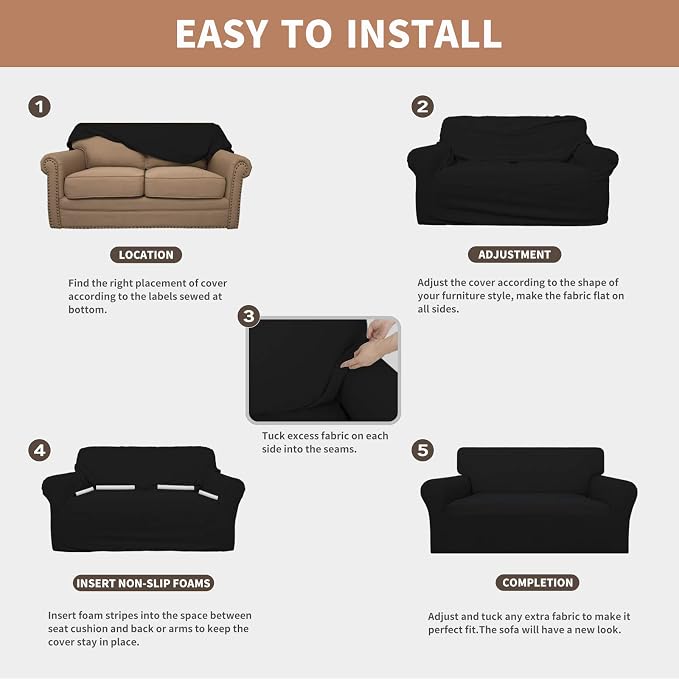 Easy-Going 100% Waterproof Oversized Chair Couch Cover, Stretch Sofa Cover | - Image 5