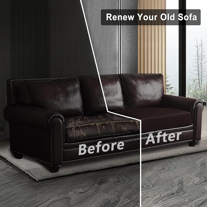 ANARACHON Leather Look Couch Cushion Covers Sofa Seat Slipcovers Sets Couches - Image 7