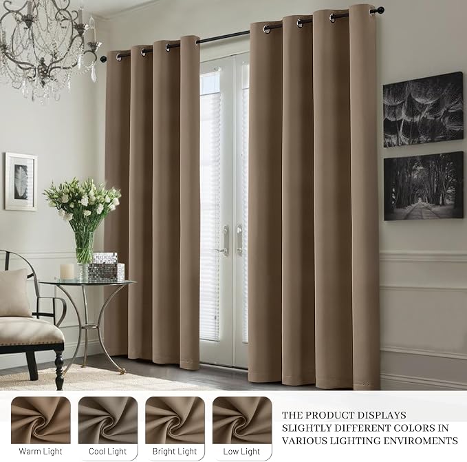Yakamok Khaki Blackout Curtains 63 Inches Long - Image 7