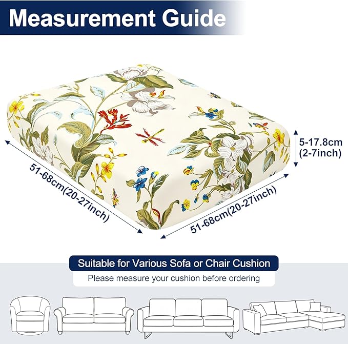 Smiry Waterproof Patio Cushion Covers, Stretch Outdoor Furniture Covers | Couch - Image 6