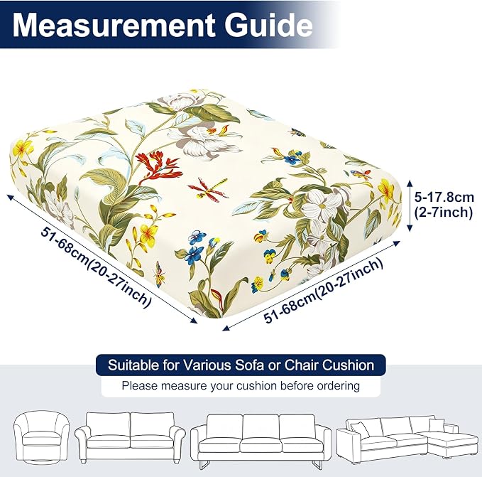 Smiry Waterproof Patio Cushion Covers, Stretch Outdoor Furniture Covers | Couch - Image 6
