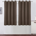 Blackout Curtains 52 x 45 inch/Chocolate Brown Curtains Set of 2 Panels/Thermal by Lemomo
