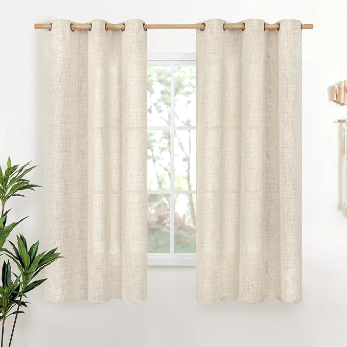 YoungsTex Linen Curtains 63 Inch Length by YoungsTex