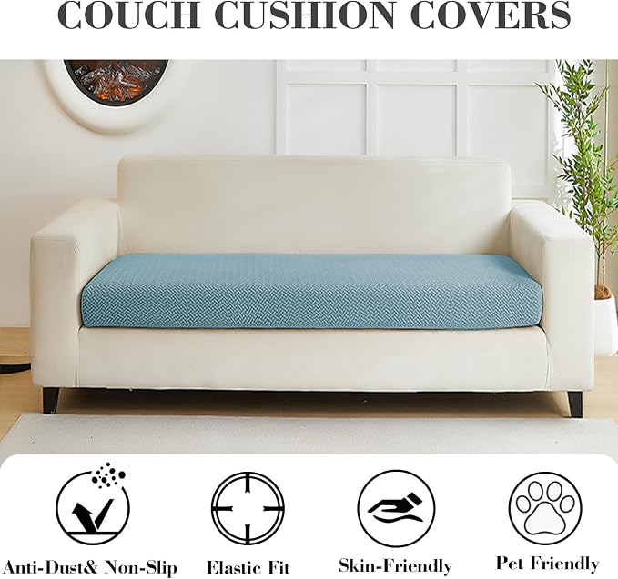Couch Covers for 2 Cushion Sofa Pet Friendly Couch Cushion Covers Universal - Image 3