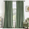 MIULEE Sage Green Velvet Curtains 52x108 inches Luxury Blackout Curtains | by MIULEE