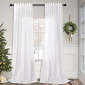 Pitalk White Sheer Curtains 80 Inch Length by Pitalk