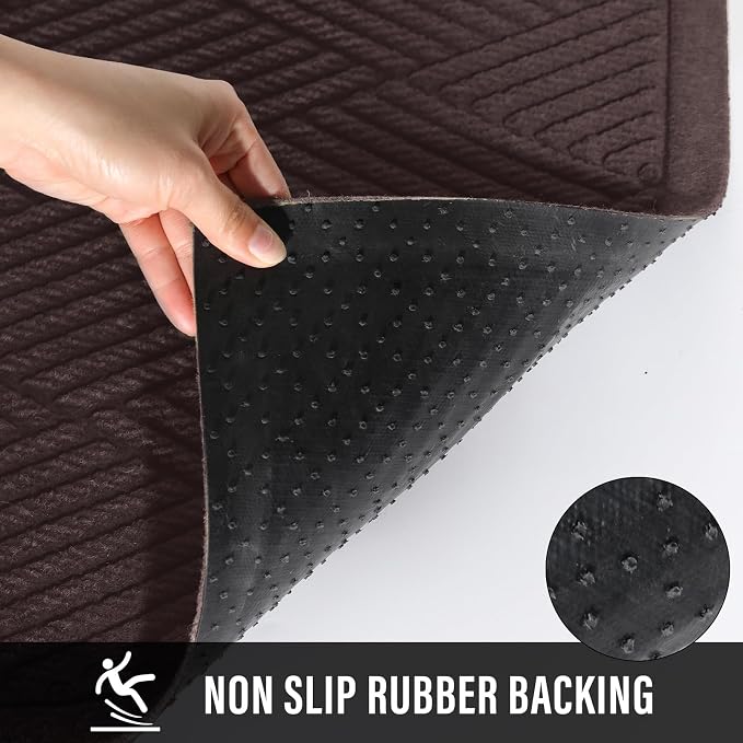 Sturdy Front Door Mat, Absorbent Muddy Dirt Resist Welcome Door Mats Outdoor - Image 4
