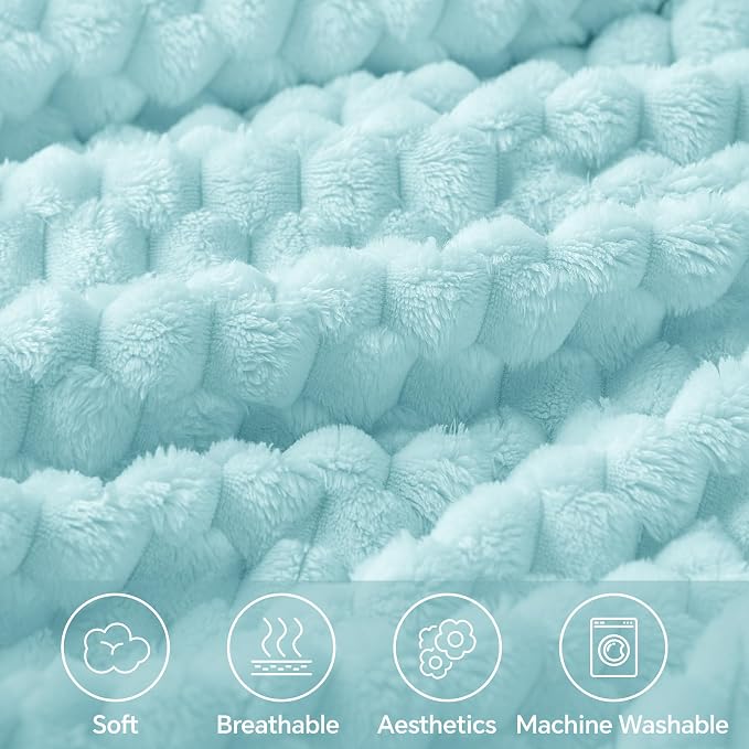 BEDELITE Cloud Blue Twin Blanket - Image 3